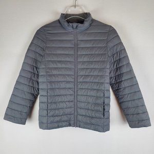 Land's End boy's M grey puffer jacket gorpcore winter primaloft